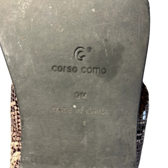 Coral Como Faux Snakeskin and Leather Wedge Sandals Sz 9 - Picture 14 of 14